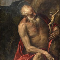 Saint Jerome meditating